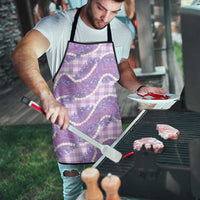 Purple Hawaii Palaka Honohono Pikake Apron Hawaiian Orchid Lei Polynesian Pattern LT14 - Polynesian Pride