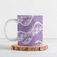 Purple Hawaii Palaka Honohono Pikake Ceramic Mug Hawaiian Orchid Lei Polynesian Pattern LT14 Purple - Polynesian Pride