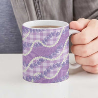 Purple Hawaii Palaka Honohono Pikake Ceramic Mug Hawaiian Orchid Lei Polynesian Pattern LT14 - Polynesian Pride