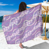 Purple Hawaii Palaka Honohono Pikake Sarong Hawaiian Orchid Lei Polynesian Pattern LT14 One Size 44 x 66 inches Purple - Polynesian Pride