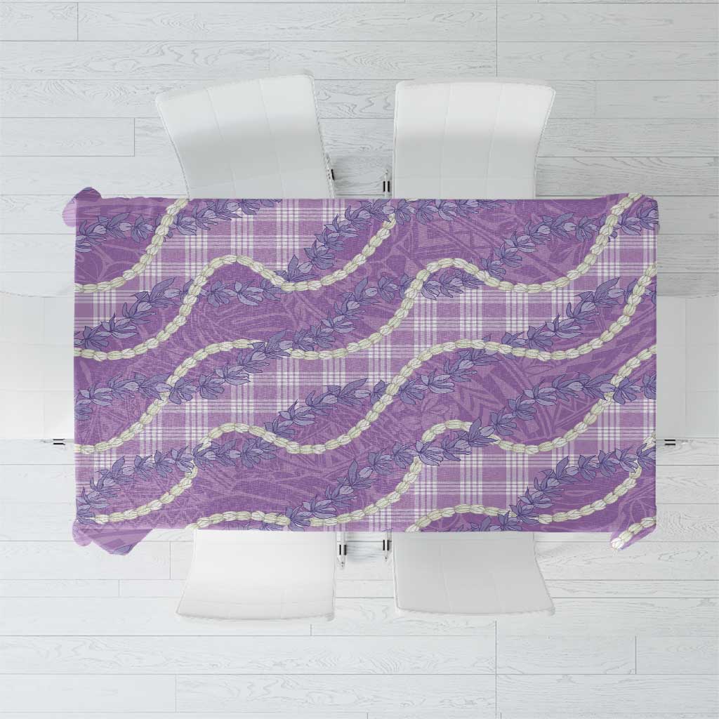 Purple Hawaii Palaka Honohono Pikake Tablecloth Hawaiian Orchid Lei Polynesian Pattern LT14 Purple - Polynesian Pride