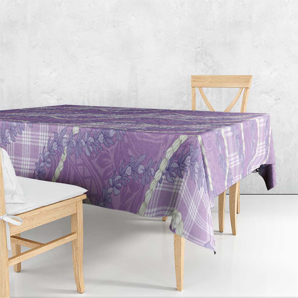 Purple Hawaii Palaka Honohono Pikake Tablecloth Hawaiian Orchid Lei Polynesian Pattern LT14 - Polynesian Pride