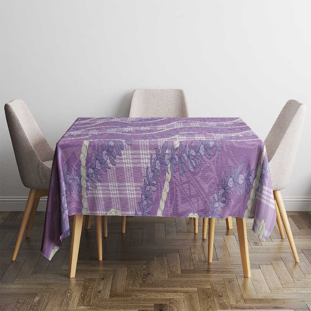 Purple Hawaii Palaka Honohono Pikake Tablecloth Hawaiian Orchid Lei Polynesian Pattern LT14 - Polynesian Pride