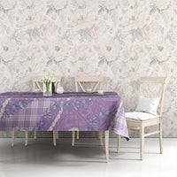 Purple Hawaii Palaka Honohono Pikake Tablecloth Hawaiian Orchid Lei Polynesian Pattern LT14 - Polynesian Pride