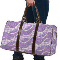 Purple Hawaii Palaka Honohono Pikake Travel Bag Hawaiian Orchid Lei Polynesian Pattern LT14 - Polynesian Pride