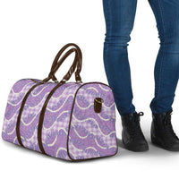 Purple Hawaii Palaka Honohono Pikake Travel Bag Hawaiian Orchid Lei Polynesian Pattern LT14 - Polynesian Pride