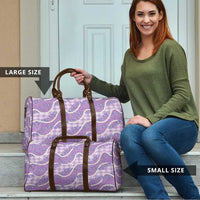 Purple Hawaii Palaka Honohono Pikake Travel Bag Hawaiian Orchid Lei Polynesian Pattern LT14 - Polynesian Pride