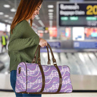 Purple Hawaii Palaka Honohono Pikake Travel Bag Hawaiian Orchid Lei Polynesian Pattern LT14 - Polynesian Pride
