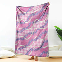Pink Hawaii Palaka Honohono Pikake Blanket Hawaiian Orchid Lei Polynesian Pattern LT14 - Polynesian Pride