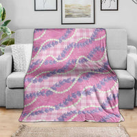 Pink Hawaii Palaka Honohono Pikake Blanket Hawaiian Orchid Lei Polynesian Pattern LT14 - Polynesian Pride