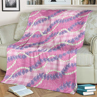 Pink Hawaii Palaka Honohono Pikake Blanket Hawaiian Orchid Lei Polynesian Pattern LT14 - Polynesian Pride