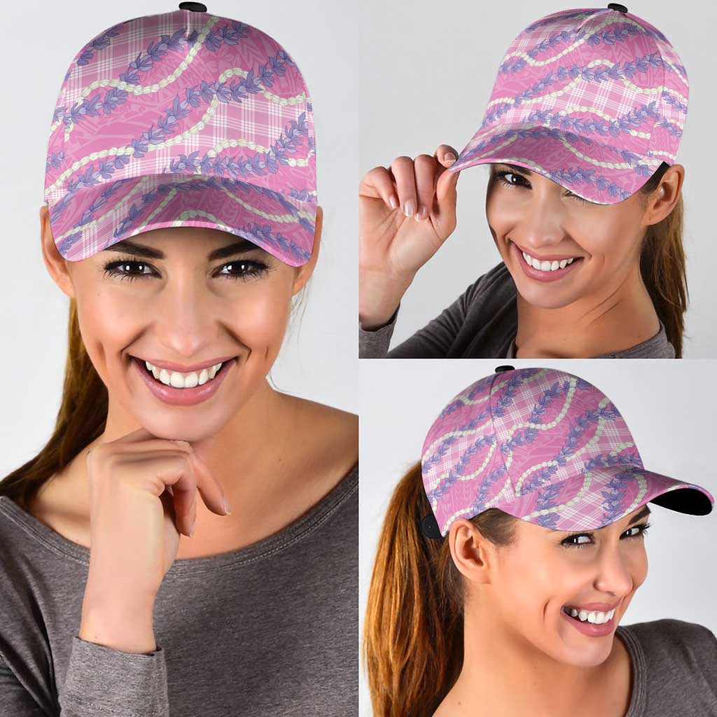 Pink Hawaii Palaka Honohono Pikake Classic Cap Hawaiian Orchid Lei Polynesian Pattern LT14 - Polynesian Pride