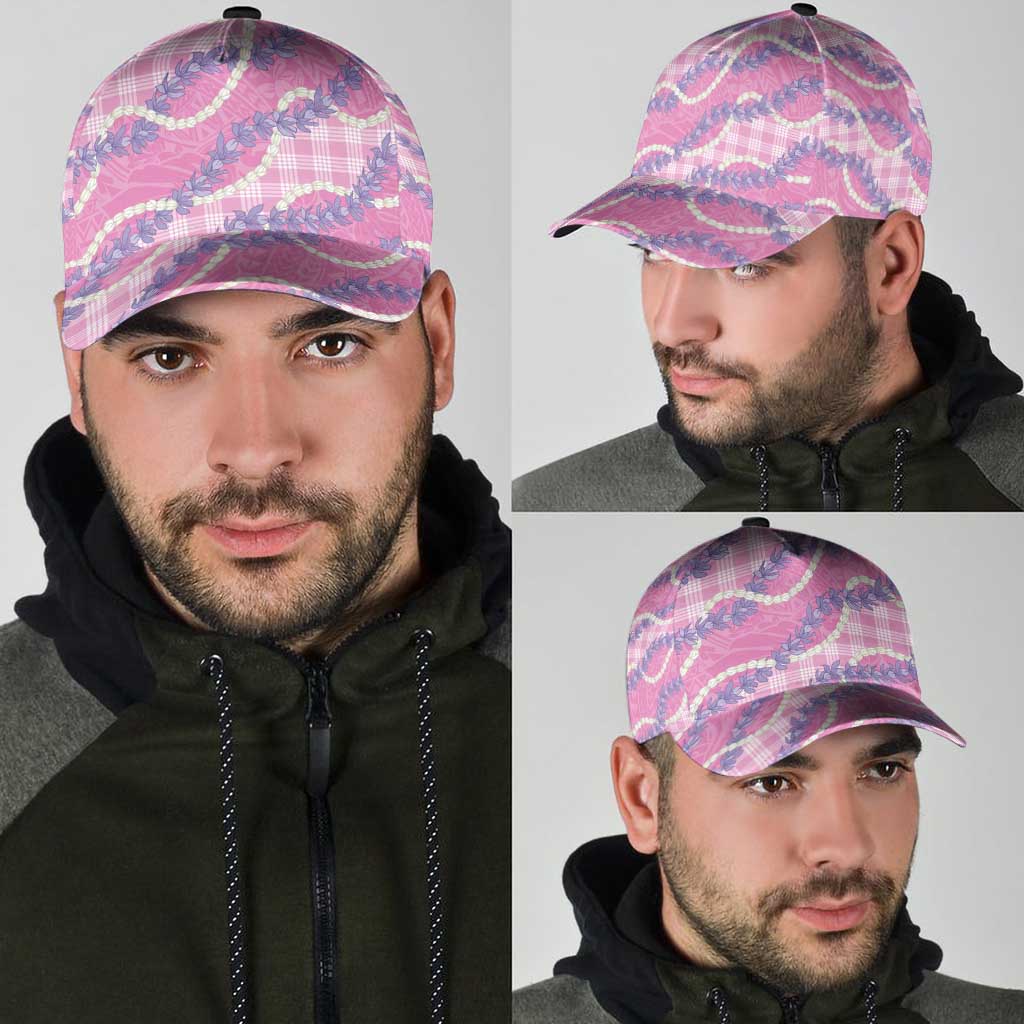 Pink Hawaii Palaka Honohono Pikake Classic Cap Hawaiian Orchid Lei Polynesian Pattern LT14 - Polynesian Pride
