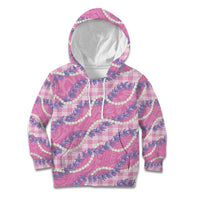 Pink Hawaii Palaka - Honohono Pikake Kid Hoodie - Hawaiian Orchid Lei Polynesian Pattern LT14 Hoodie Pink - Polynesian Pride