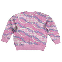 Pink Hawaii Palaka Honohono Pikake Kid Ugly Christmas Sweater Hawaiian Orchid Lei Polynesian Pattern LT14 - Polynesian Pride