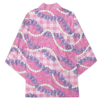 Pink Hawaii Palaka Honohono Pikake Kimono Hawaiian Orchid Lei Polynesian Pattern LT14 - Polynesian Pride