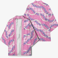 Pink Hawaii Palaka Honohono Pikake Kimono Hawaiian Orchid Lei Polynesian Pattern LT14 - Polynesian Pride
