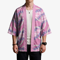 Pink Hawaii Palaka Honohono Pikake Kimono Hawaiian Orchid Lei Polynesian Pattern LT14 - Polynesian Pride