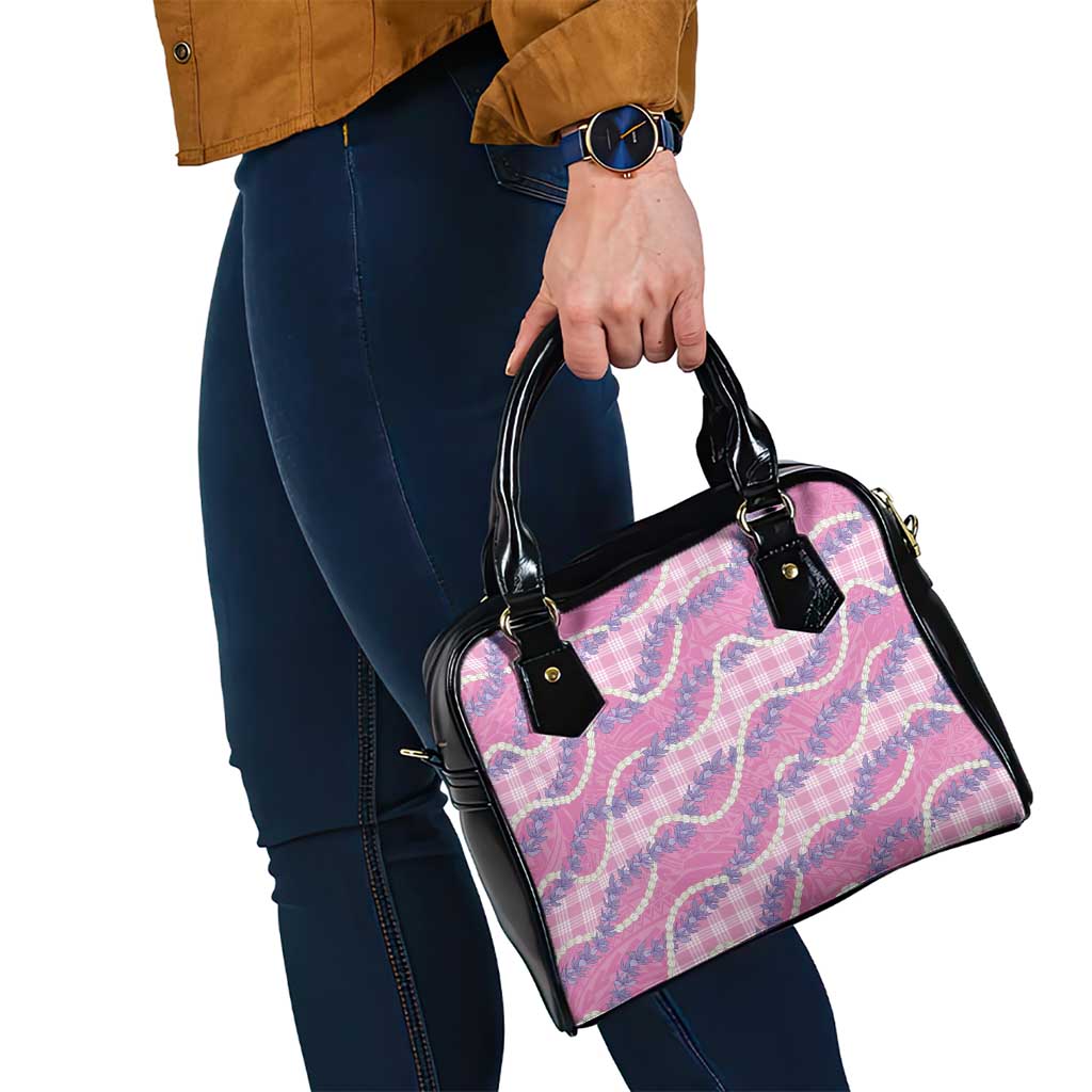 Pink Hawaii Palaka Honohono Pikake Shoulder Handbag Hawaiian Orchid Lei Polynesian Pattern LT14 - Polynesian Pride