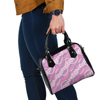 Pink Hawaii Palaka Honohono Pikake Shoulder Handbag Hawaiian Orchid Lei Polynesian Pattern LT14 - Polynesian Pride