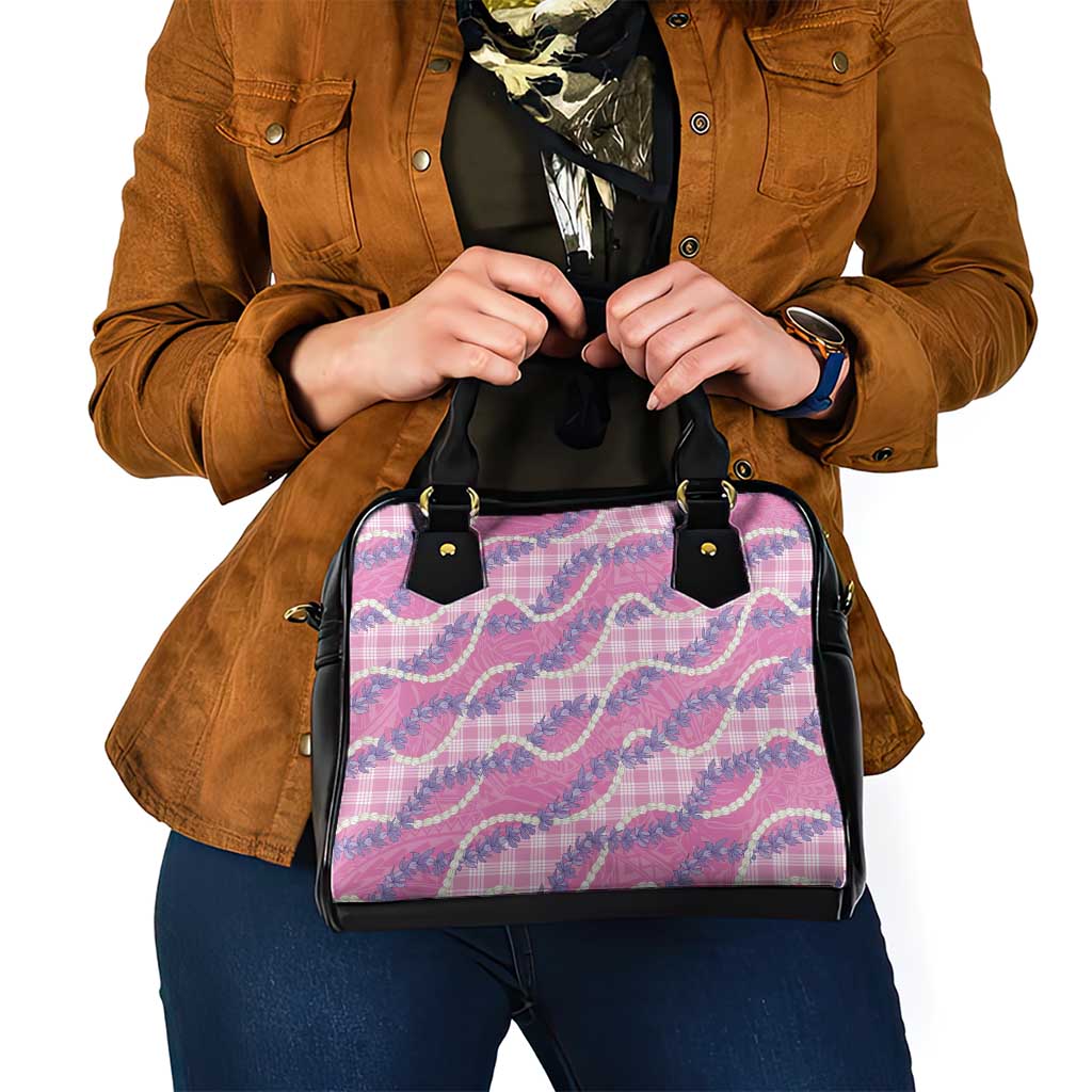 Pink Hawaii Palaka Honohono Pikake Shoulder Handbag Hawaiian Orchid Lei Polynesian Pattern LT14 - Polynesian Pride