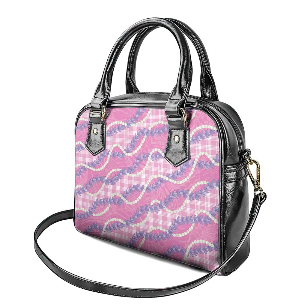 Pink Hawaii Palaka Honohono Pikake Shoulder Handbag Hawaiian Orchid Lei Polynesian Pattern LT14 - Polynesian Pride