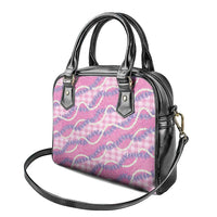 Pink Hawaii Palaka Honohono Pikake Shoulder Handbag Hawaiian Orchid Lei Polynesian Pattern LT14 - Polynesian Pride