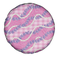 Pink Hawaii Palaka Honohono Pikake Spare Tire Cover Hawaiian Orchid Lei Polynesian Pattern LT14 - Polynesian Pride