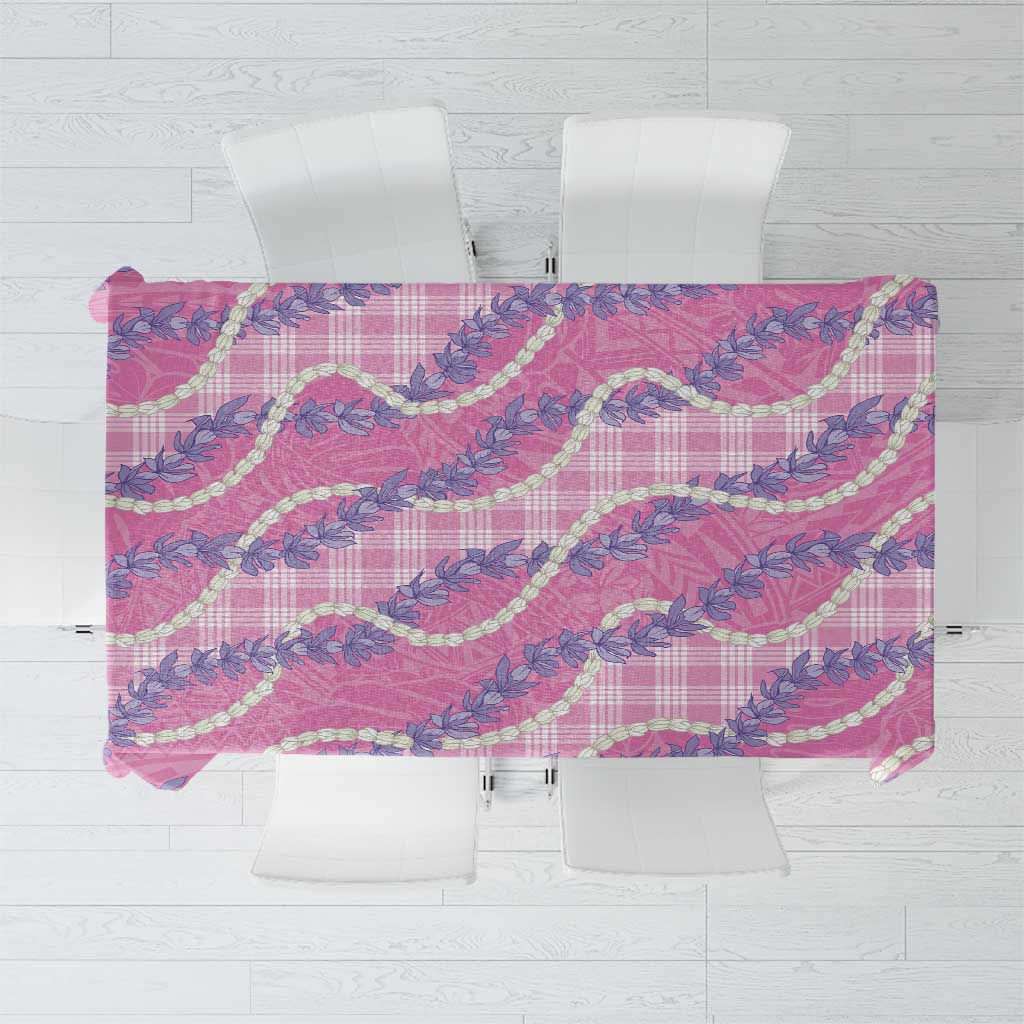Pink Hawaii Palaka Honohono Pikake Tablecloth Hawaiian Orchid Lei Polynesian Pattern LT14 Pink - Polynesian Pride