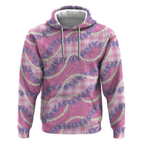 Pink Hawaii Palaka Honohono Pikake Zip Hoodie Hawaiian Orchid Lei Polynesian Pattern LT14 Pullover Hoodie Pink - Polynesian Pride