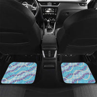 Blue Hawaii Palaka Honohono Pikake Car Mats Hawaiian Orchid Lei Polynesian Pattern LT14 Set 2pcs - Back Blue - Polynesian Pride