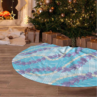Blue Hawaii Palaka Honohono Pikake Tree Skirt Hawaiian Orchid Lei Polynesian Pattern LT14 - Polynesian Pride