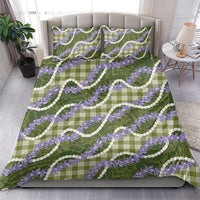 Green Hawaii Palaka Honohono Pikake Bedding Set Hawaiian Orchid Lei Polynesian Pattern LT14 - Polynesian Pride