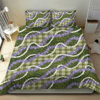Green Hawaii Palaka Honohono Pikake Bedding Set Hawaiian Orchid Lei Polynesian Pattern LT14 - Polynesian Pride