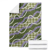 Green Hawaii Palaka Honohono Pikake Blanket Hawaiian Orchid Lei Polynesian Pattern LT14 - Polynesian Pride
