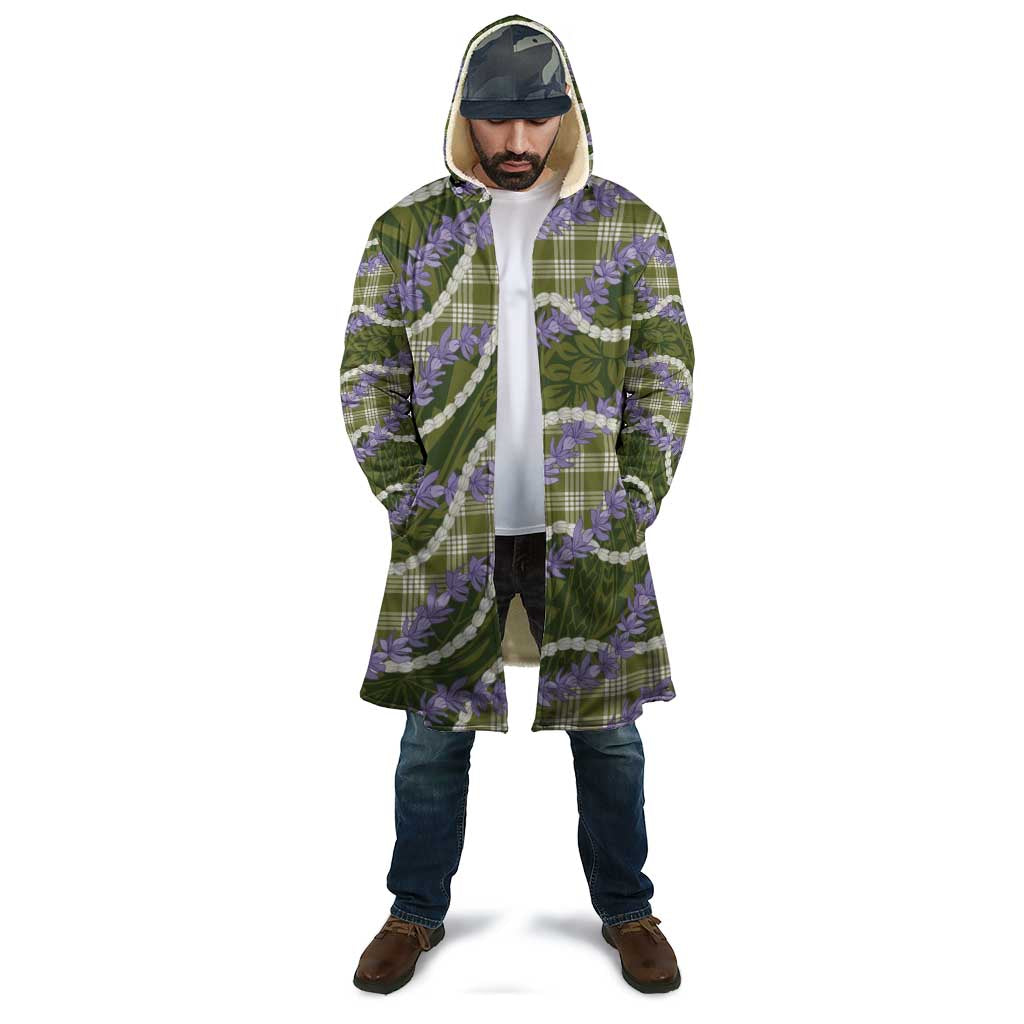 Green Hawaii Palaka Honohono Pikake Cloak Hawaiian Orchid Lei Polynesian Pattern LT14 - Polynesian Pride