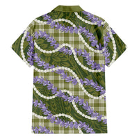 Green Hawaii Palaka Honohono Pikake Hawaiian Shirt Hawaiian Orchid Lei Polynesian Pattern LT14 - Polynesian Pride