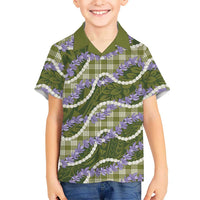 Green Hawaii Palaka Honohono Pikake Hawaiian Shirt Hawaiian Orchid Lei Polynesian Pattern LT14 - Polynesian Pride