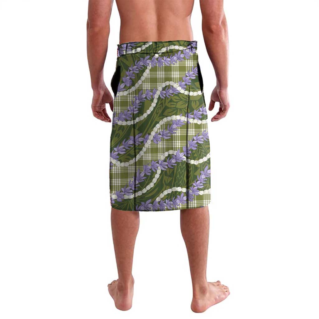 Green Hawaii Palaka Honohono Pikake Lavalava Hawaiian Orchid Lei Polynesian Pattern LT14 - Polynesian Pride
