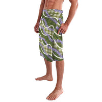 Green Hawaii Palaka Honohono Pikake Lavalava Hawaiian Orchid Lei Polynesian Pattern LT14 - Polynesian Pride