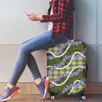 Green Hawaii Palaka Honohono Pikake Luggage Cover Hawaiian Orchid Lei Polynesian Pattern LT14 - Polynesian Pride