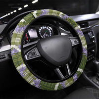 Green Hawaii Palaka Honohono Pikake Steering Wheel Cover Hawaiian Orchid Lei Polynesian Pattern LT14 Universal Fit Green - Polynesian Pride