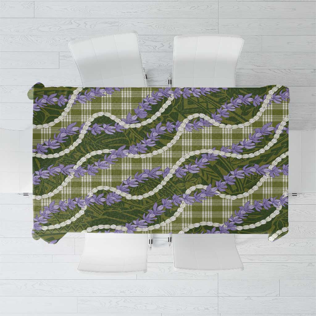 Green Hawaii Palaka Honohono Pikake Tablecloth Hawaiian Orchid Lei Polynesian Pattern LT14 Green - Polynesian Pride