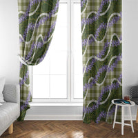 Green Hawaii Palaka Honohono Pikake Window Curtain Hawaiian Orchid Lei Polynesian Pattern LT14 - Polynesian Pride