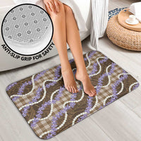 Brown Hawaii Palaka Honohono Pikake Bathroom Set Hawaiian Orchid Lei Polynesian Pattern LT14 - Polynesian Pride