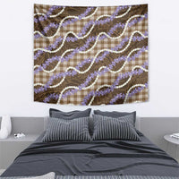 Brown Hawaii Palaka Honohono Pikake Tapestry Hawaiian Orchid Lei Polynesian Pattern LT14 - Polynesian Pride