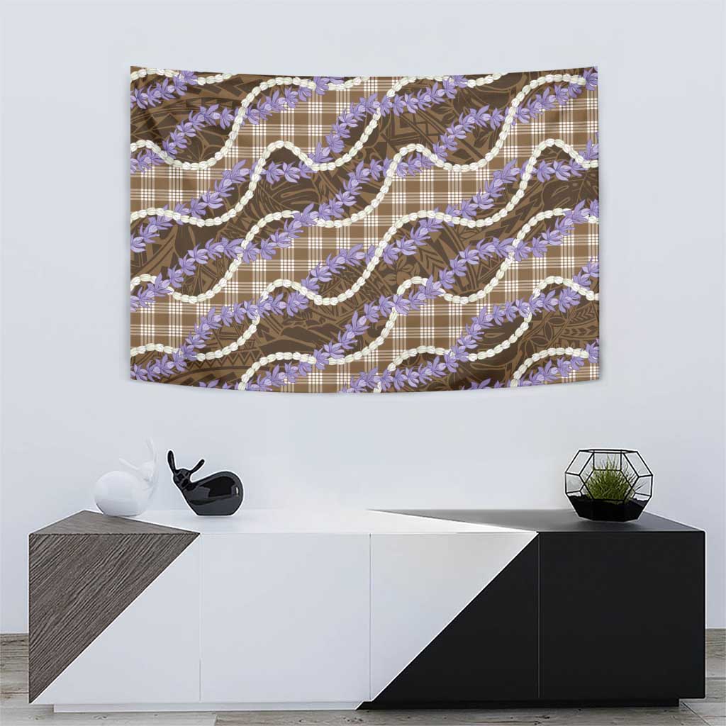 Brown Hawaii Palaka Honohono Pikake Tapestry Hawaiian Orchid Lei Polynesian Pattern LT14 - Polynesian Pride