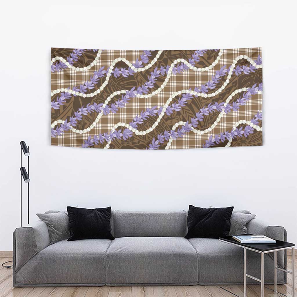 Brown Hawaii Palaka Honohono Pikake Tapestry Hawaiian Orchid Lei Polynesian Pattern LT14 - Polynesian Pride