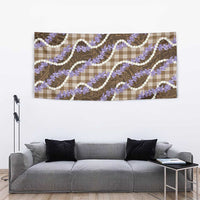 Brown Hawaii Palaka Honohono Pikake Tapestry Hawaiian Orchid Lei Polynesian Pattern LT14 - Polynesian Pride