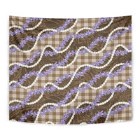 Brown Hawaii Palaka Honohono Pikake Tapestry Hawaiian Orchid Lei Polynesian Pattern LT14 - Polynesian Pride